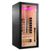 1 person Infrared sauna with wooden interior and black exterior