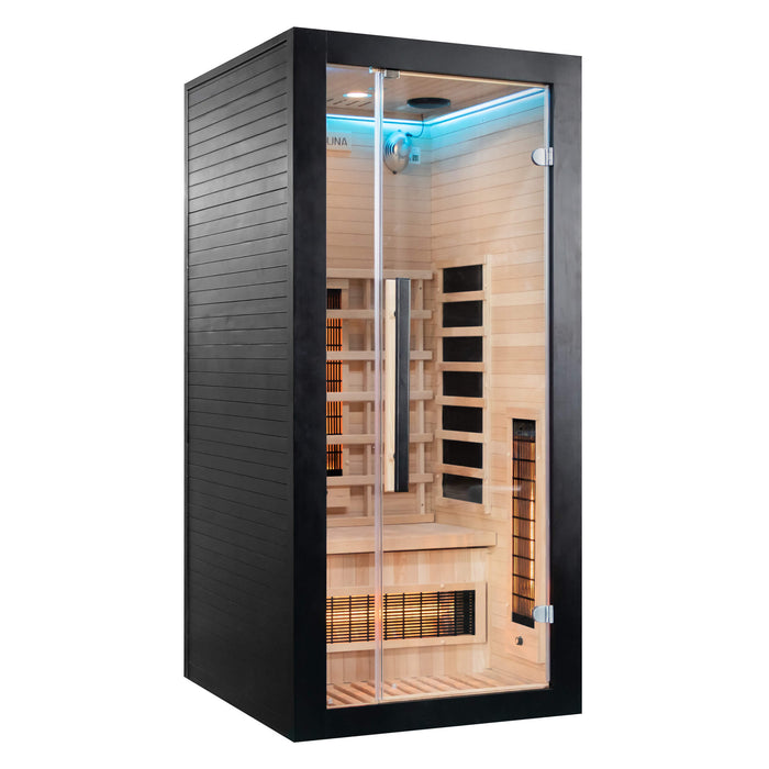 Miracle sauna uk lux 1 person with blue interior light