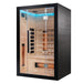 uk lux 2 person Infrared sauna with wooden interior and black exterior 