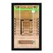 miracle sauna uk lux Infrared sauna with wooden interior and green light