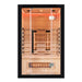 uk lux 2 person far Infrared sauna with wooden interior and black frame