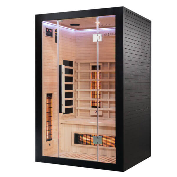 uk lux 2 person far infrared sauna side view 