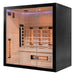 uk lux 4 person Infrared sauna with wooden interior and black exterior