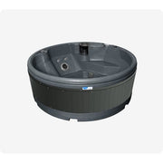 RotoSpa QuatroSpa 6 person hot tub in dark grey with grey panels