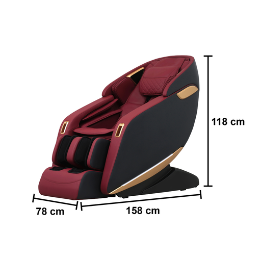 Sasaki 7 Series Royal 4D Voice Control massage chair dimension diagram
