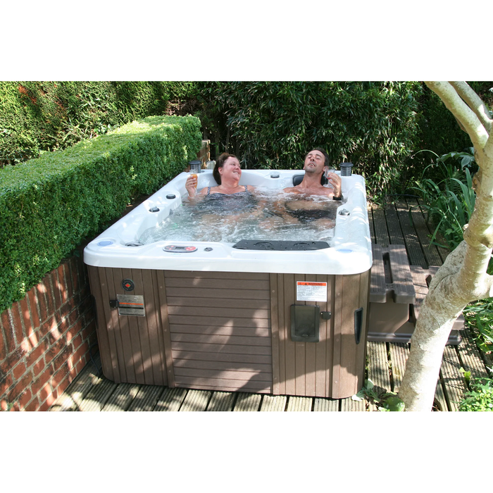 Canadian Spa Company Calgary hot tub with LED lighting