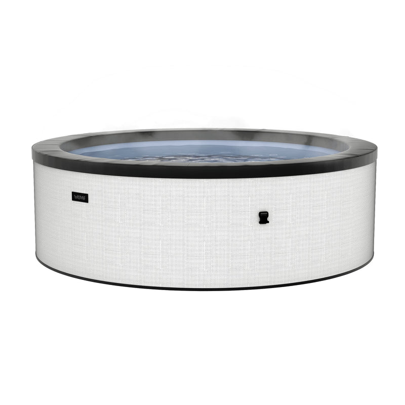 Wave Tahoe 4 Person hot tub in pebble white, full view