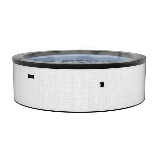 Wave Tahoe 4 Person hot tub in pebble white, full view