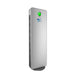 Air purifier with a green light on a white background