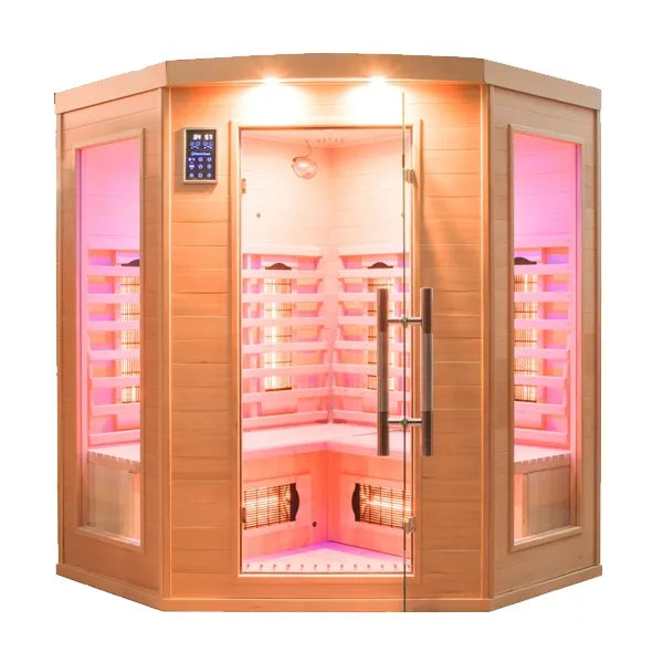 Apollon 3/4 person full spectrum infrared sauna, corner design