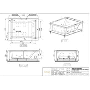Artize lexa whirlpool bathtub dimensions