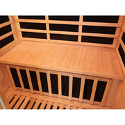 Canadian Spa Company Tremblant infrared sauna interior bench seating