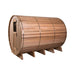 Fonteyn Grandview 8 person barrel sauna, outdoor installation