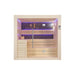 Fonteyn Luxor 220 black stone sauna, angled view