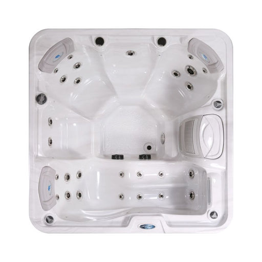 North River Spas Elk River 5 person hot tub with 27 jets, front view