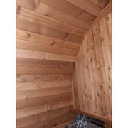 Fonteyn Grandview barrel sauna, interior detail