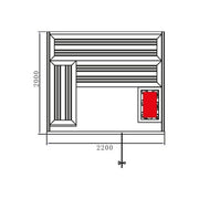 Fonteyn Luxor 220 sauna, exterior view