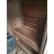 Fonteyn Rustic 4ft barrel sauna, angled view