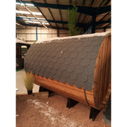 Fonteyn Rustic 7+1ft barrel sauna heater and rocks