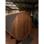 Fonteyn Rustic 7+1ft barrel sauna, rear view