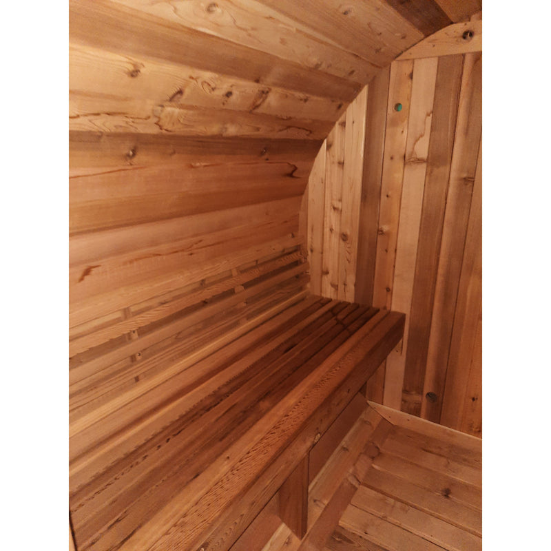 Fonteyn Rustic 6ft barrel sauna, interior detail
