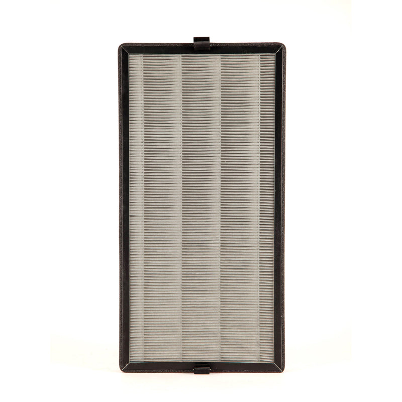Rectangular healthy air filter with black frame on a white background