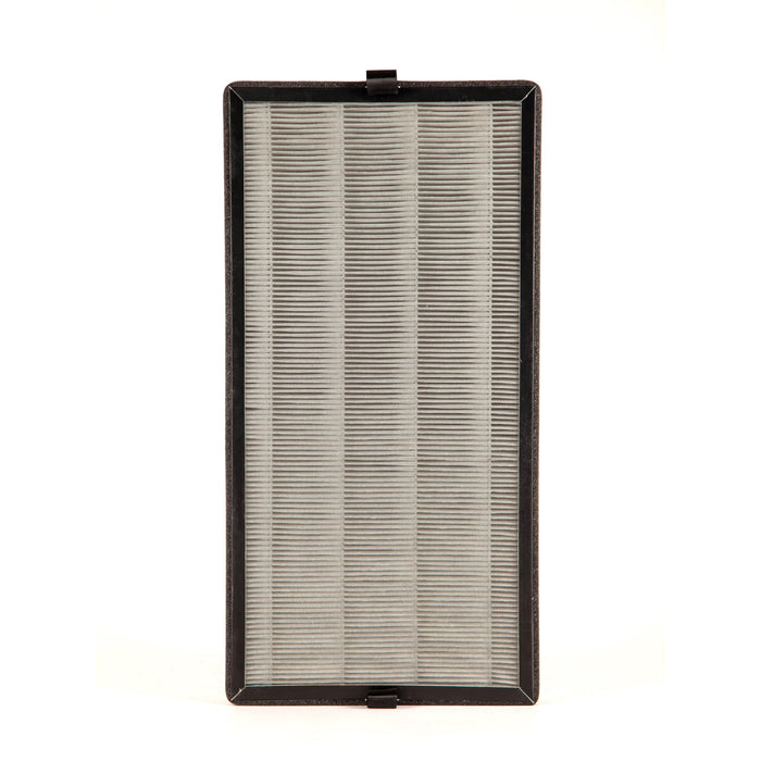 Rectangular healthy air filter with black frame on a white background