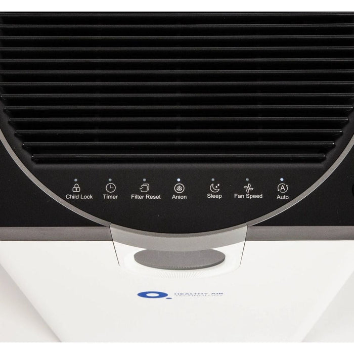 Healthy air 500 air purifier top view of buttons