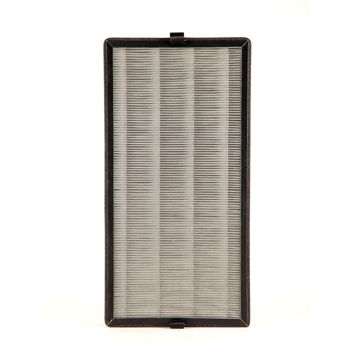 Rectangular healthy air filter with black frame on a white background