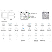 Jaquar Breva 5 seater hot tub spa, exterior view