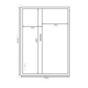 Jaquar Kaya infrared sauna dimensions diagram