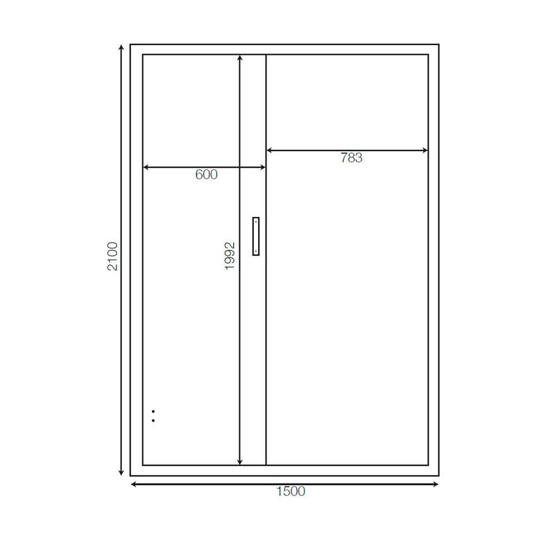 Jaquar Kaya infrared sauna dimensions diagram
