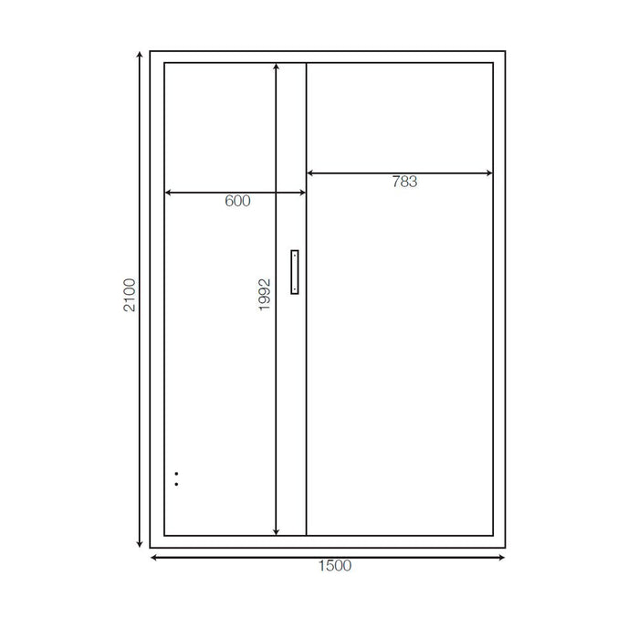 Jaquar Kaya infrared sauna dimensions diagram