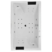 White Jaquar kubix prime whirlpool bathtub with jets 