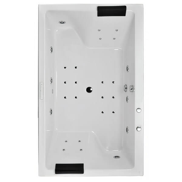 White Jaquar kubix prime whirlpool bathtub with jets 