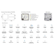 Jaquar Polaris hot tub with underwater LED lighting