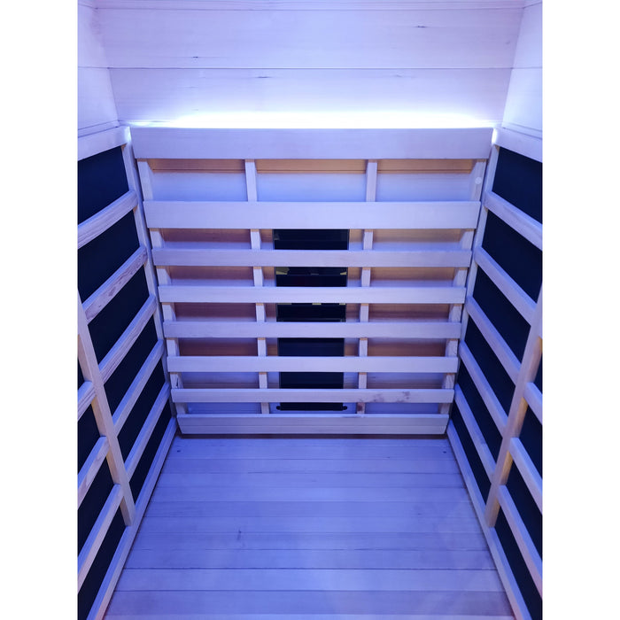 Jaquar Solo One sauna, angled view
