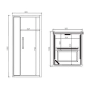 Jaquar Solo One sauna dimensions diagram