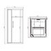 Jaquar Solo One sauna dimensions diagram