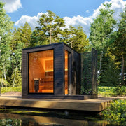 KUUT electric outdoor sauna 2 person, front view