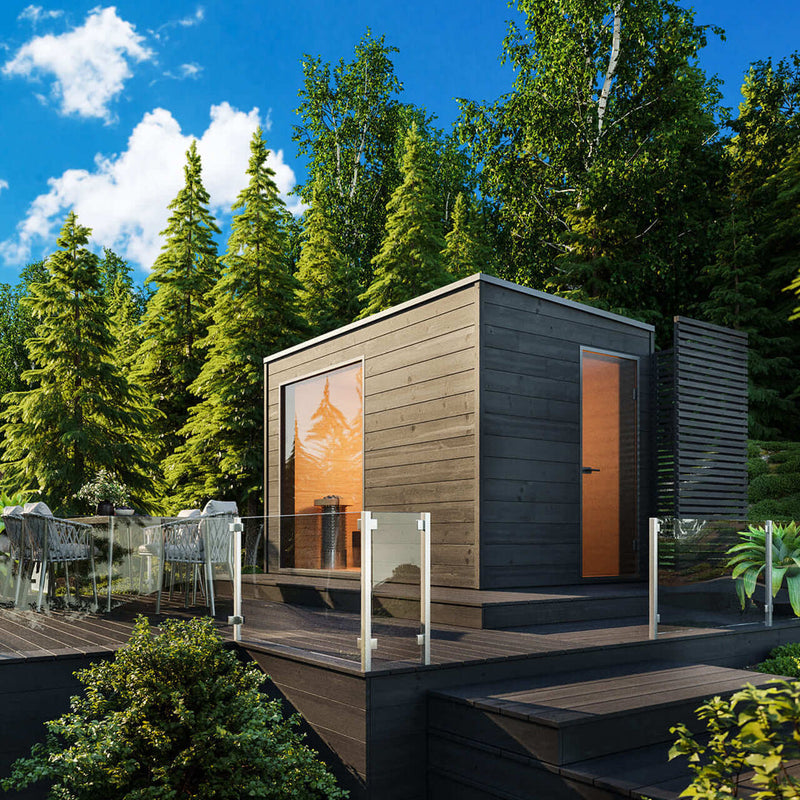 KUUT electric sauna installed outdoors