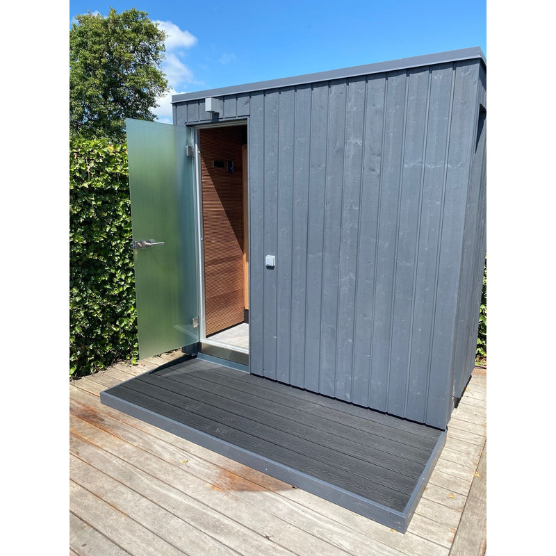 KUUT sauna with steam room, alternate outside view