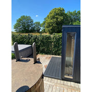 KUUT sauna with steam room, side view
