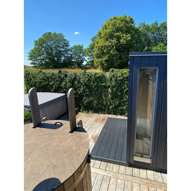 KUUT sauna with steam room, side view