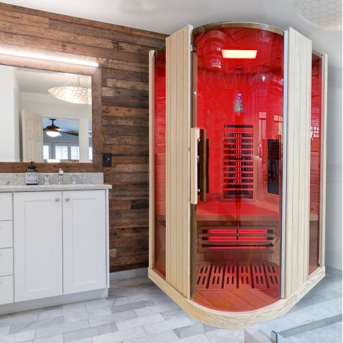 Insignia KY003 1 person infrared sauna, front view