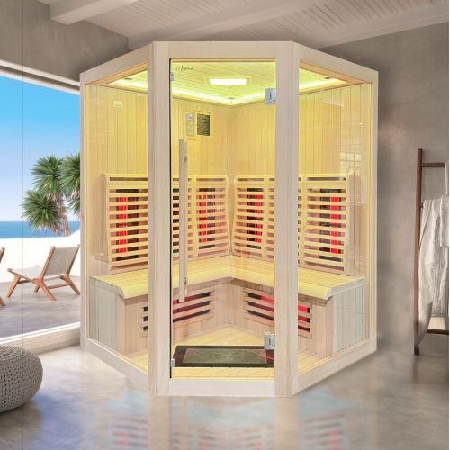 Insignia KY007 4 person infrared sauna, front view
