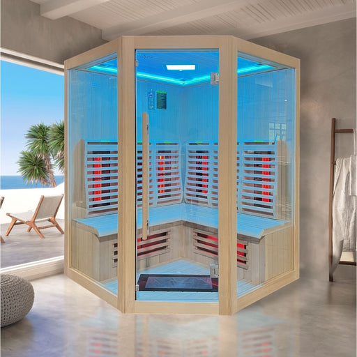 Insignia KY006 3 person infrared sauna, front view