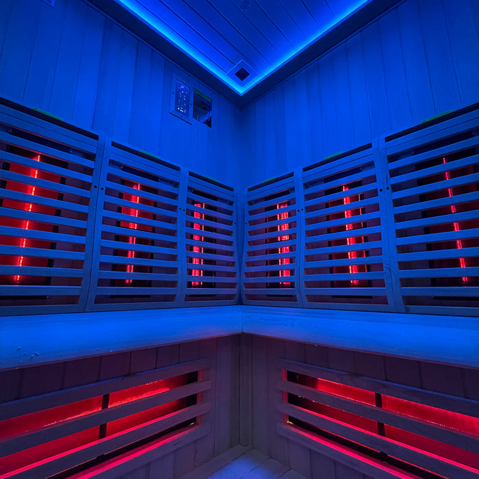 Insignia KY007 sauna, low angle view