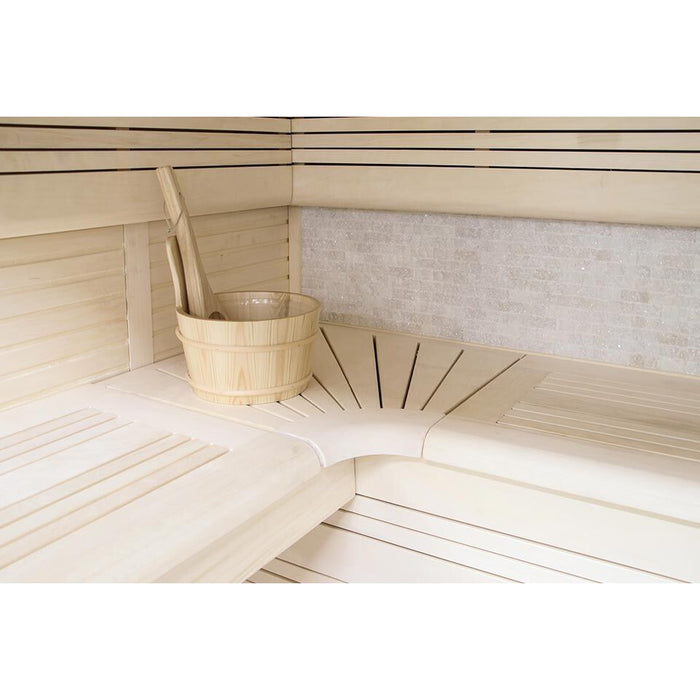 Fonteyn Luxor 220 white crystal stone back wall detail
