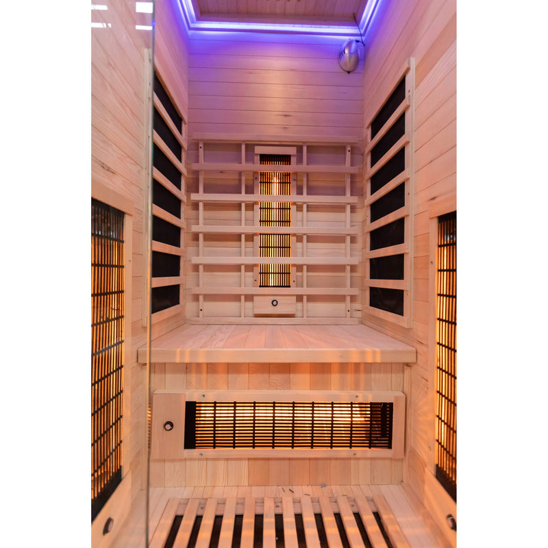 Miracle Sauna 1 person infrared sauna interior seating